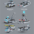 1560pcs 6 IN 1 Military Navy Ship Sets Building Blocks Toys Brick Aircrafted Carrier Army Warship WW2 Heavry Tank Headquarters KankongAgu.