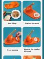 Dumpling Maker 2 In 1 Dumpling Mold Pressure Manual Wrapper Making Plastic Mold Dough Pressing Tool Kitchen Baking Accessories With Spoon Kuli Pitha maker 2 in 1 magic pitha maker ,momo maker.