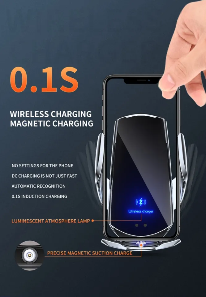 15W Fast Qi Car Wireless Charger for iPhone 13 12 11 XS XR