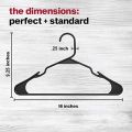 40X Black Plastic Hangers, Plastic Clothes Hangers Perfect for Everyday Standard Use, Clothing Hangers. 
