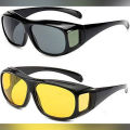 Day and Night HD Vision Anti-Glare UV Protected Sunglass for Driving -Yellow. 