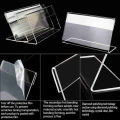 10pcs Acrylic Display Stand Desk Sign Label Frame Display Business  Holders. 