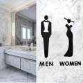 WC Sign Male Female Self Stick Signage Bathroom Sign Decor Toilet Door Sign. 