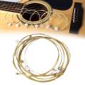 6x Brass Guitar Strings Acoustic Guitar Strings for Electric Guitar Musical Instrument Accs. 