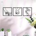 Hands Line Wall Decor Minimalist Wall Art Abstract Poster for Home. 