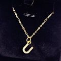 Kpop Shining A-Z Letter Pendant Charm Necklace 26 Initial Alphabet Name Golden Clavicle Chain Party Valentine's Day Jewelry Gift. 