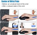 HXSJ Keyboard Wrist Rest Pad Wrist Rest Mouse Pad Memory Foam Superfine Fibre Durable Comfortable Mousepad for Office Gaming.