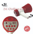 Hand Mike Handheld Lithium 619U Megaphone with USB, TF, Record,Siren.