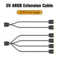 【FUPANG】splitter 3 pin 1 to universal 33.5cm mainboard argb extension cable Creek.