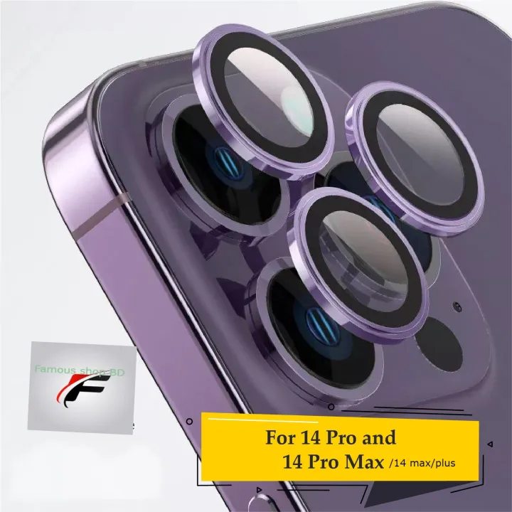 Camera%20Lens%20Protector%20for%20iphone%2014%20pro%20max/14%20pro/14max/plus/14%20Premium%20HD%20Tempered%20Glass%20Metal%20Ring%20Aluminum%20Alloy%20Lens%20Screen%20Cover%20Film%20-%20Image%203