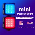 RGB fill light portable mini cell phone selfie live photography camera photo led ambient light beauty pocket soft light.