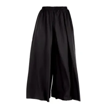 Cotton%20Plain%20Plazo%20for%20Women%20Black%20-%20Image%203