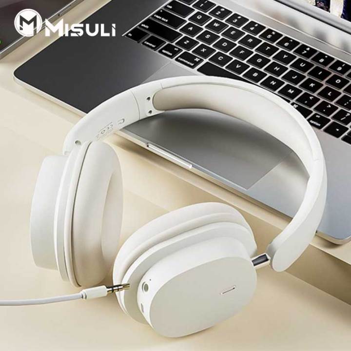 【FUPANG】Misuli Sports Bluetooth 5.3 Earphones Support TF Card Play Foldable Wirele Handsfree Headset HIFI Stereo Earbuds with Mic