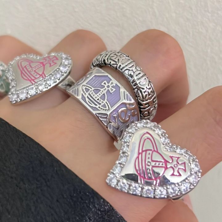 Barbie%20color%20love!Sweet%20and%20cool%20babes%20bow%20black%20patchwork%20pink%20open%20ring%20-%20Image%202