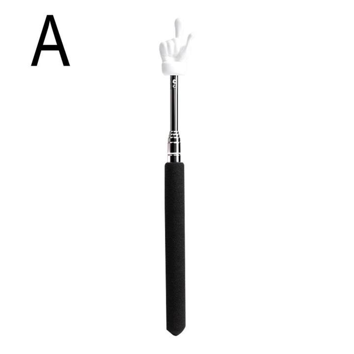 Retractable Teacher Pointer Finger Design Stainless Steel Telescopic Rod Long Teaching Pointer Whiteboard Pointer for School