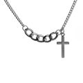 White Alloy Cross Necklace Pendants Necklaces Women Choker Jewelry Gifts.