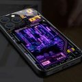 Cyber Punk Style Smart voiced induction luminous mobile phone case For OPPO A93/A97 A55/A54/A56/A57 Realme V23 A77/A72 5G Covers.