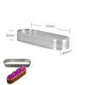 XHHDQES 50 Pack Oval Tart Ring,Perforated Baking Ring,Pastry Ring,Stainless Steel Cake Tart Mold Rings,Baking Tart Ring. 