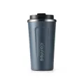 17oz Travel Mug, 510ml Insulated Coffee Mug Spill, Stainless Steel Vacuum Tumbler, Big Water Bottle, Double Wall Leak-Proof Thermos for Keep Hot/Ice Coffee,Tea, Black. 