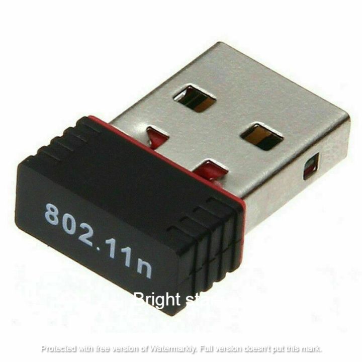 USB Mini Wireless WiFi Adapter / Receiver / Catcher / Super Fast Mbps / High Speed IEEE 802.11n / Internet / Dongle / Network Card / Laptop / PC - Black