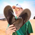 2023 New In Chinelos Summer Slippers Men Men's Flip Flops Shoes Breathable Massage Anti Slip Beach Slippers Sandals Big Size.