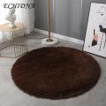 Colorful Nursery Rug 100cm Super Soft Fluffy Round Area Rug Anti-slip Plush Carpet for Bedroom Nursery Kids Room Rug. 