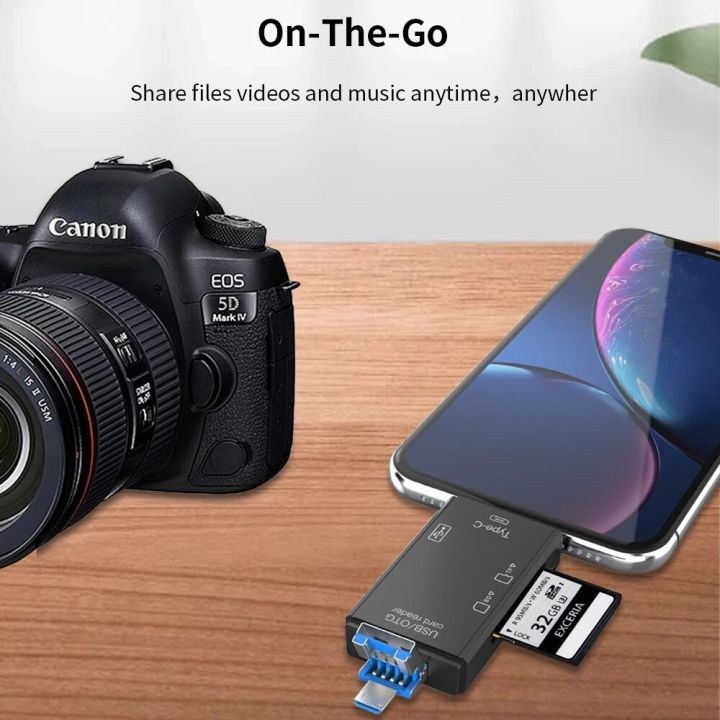 TISHRIC%206%20In%201%20Card%20Reader%20External%20U%20Disk%20TF%20Card%20SD%20Card%20Keyboard%20Mouse%20Camera%20USB%20Type-C%20Interface%20Flash%20Drive%20Card%20Adapter%20-%20Image%204