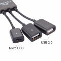 3 in1 3 Port USB-c Type-c 3.1 Male to USB 2.0 OTG HUB Adapter Cable Converter. 