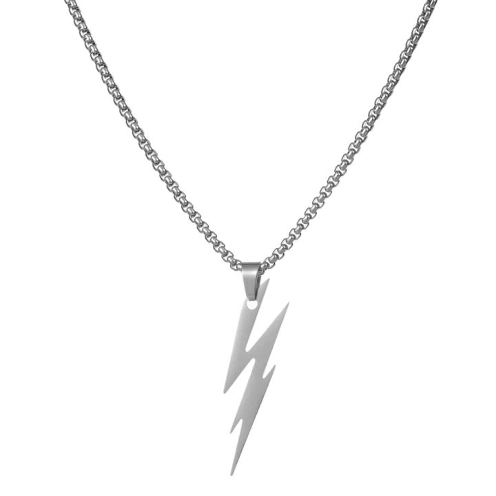 Men%20Lightning%20Bolts%20%20Pendants%20Silver%20Color%20Stainless%20Steel%20Link%20Chain%20Fashion%20Jewelry%20Chain%20For%20Men/Gift%20for%20Men/Boys%20-%20Image%203