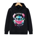 Funny Anime Disney Stitch Hoodie Children Cartoon Clothes Kid Girl Boy Lilo and Stitch Sweatshirt Manga Hoody Baby Casual Top.