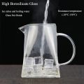 Square Glass Tea Pot, Borosilicate Glass Teapot, Loose Leaf Tea Kettle, 750 ml Borosilicate Glass Heat Resistant Clear Leaf Teapot with Infuser Strainer for Microwavable and Stovetop Safe. 