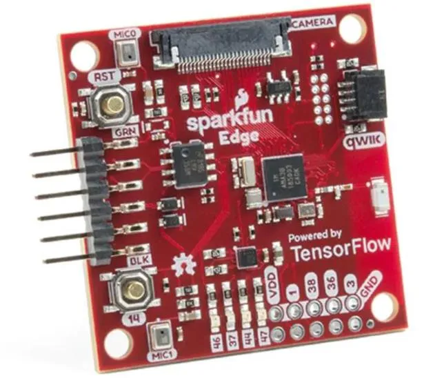 DEV-15170 SparkFun Edge Board - Apollo3 Blue Serial Basic Breakout - CH340C and USB-C Himax CMOS Imaging Camera - HM01B0