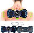 Vazzlox ,Wireless Portable Neck Machine with 8 Modes and 19 Strength Levels Rechargeable EMS Massager for Shoulder,Arms,Legs,Back for Men and Women 2pad. 