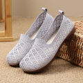 Shoes women's summer new slip-on net shoes beanie shoes soft soled women's sandals flat soles breathable mom shoes women's shoes. 