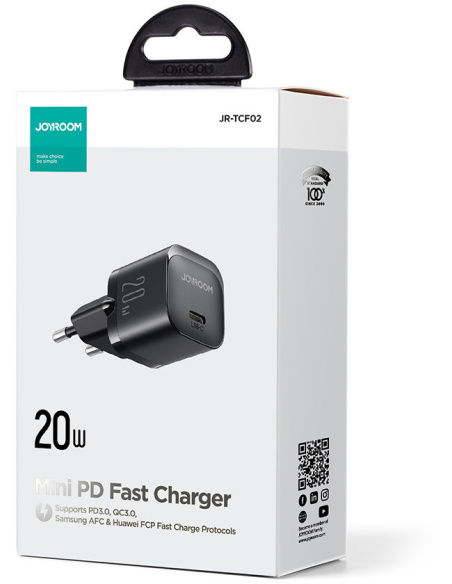 JOYROOM JR-TCF02 PD Type-C 20W Mini Charger, Plug