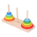 Wooden Stacker Rings, Geometric Stacker Toy Educational Preschool Learning Safe for Kids for Home. 