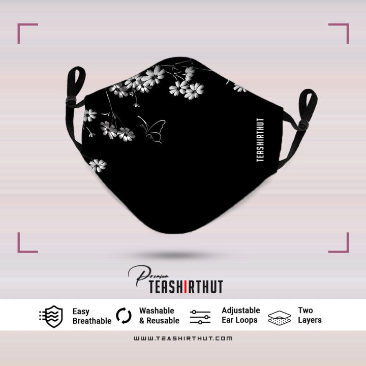 Exclusive Teashirthut Design Edition Womens Fashion Mask Blossom Breeze - Womens Facemask - Womens Mask