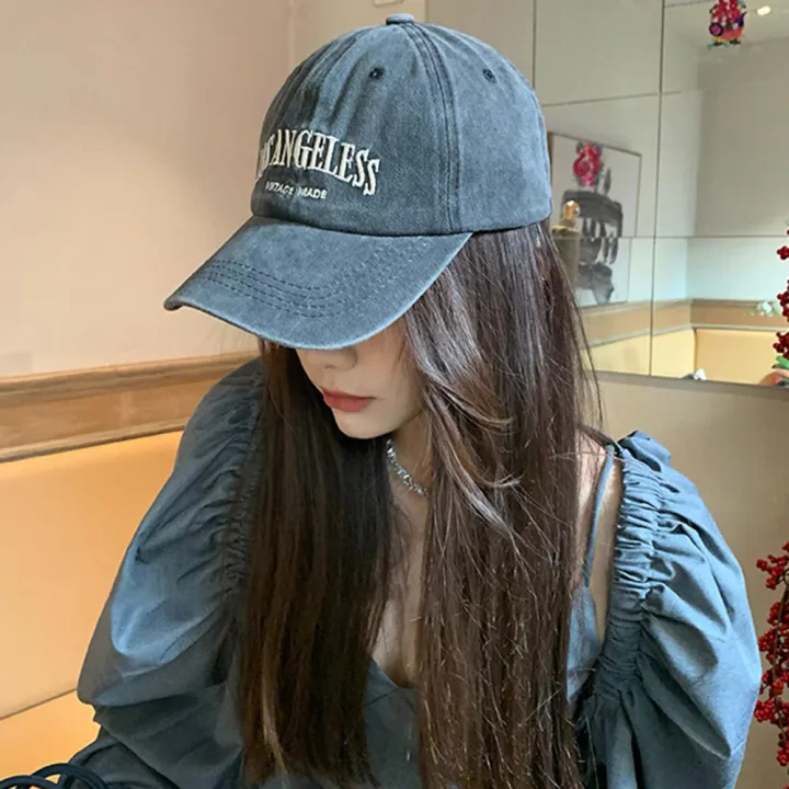 Vintage%20Denim%20Embroidered%20Baseball%20Hat%20Washed%20Denim%20Cap%20Outdoor%20Sun%20Protection%20Fishing%20Hat%20With%20Ventilation%20Hole%20Sunshade%20Cap%20-%20Image%203