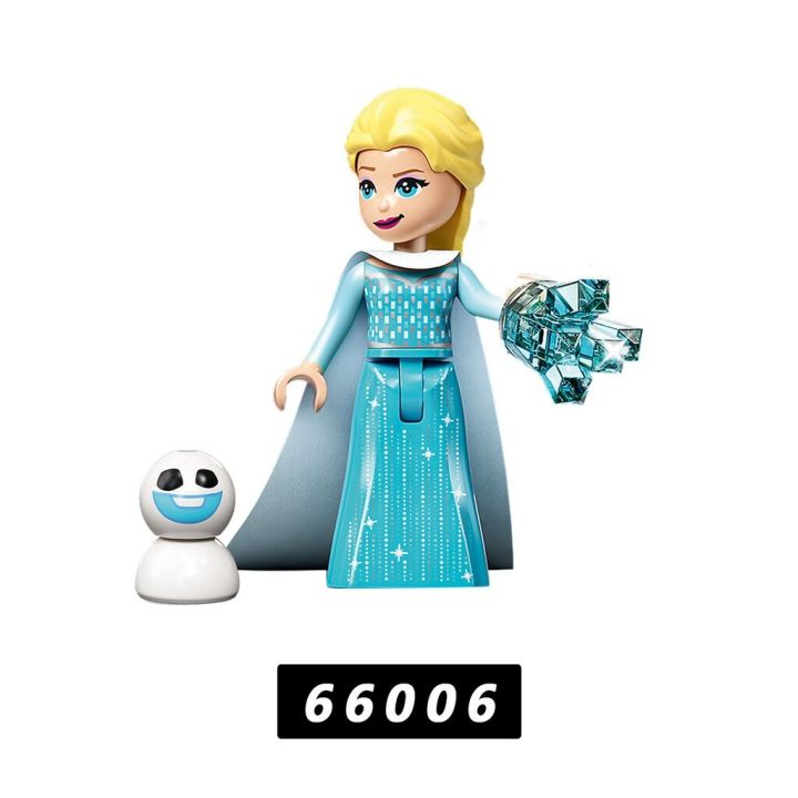 Princess Series Elsa Anna Minifigures Frozen Building Blocks Girls Toys ...