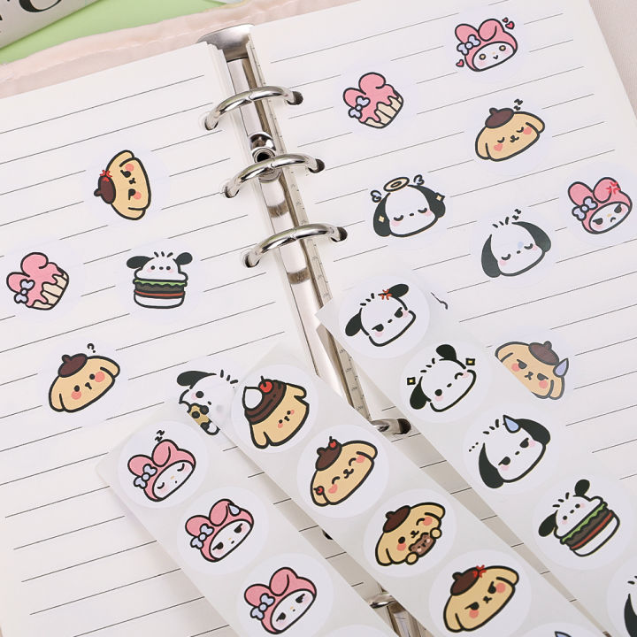 200/1000pcs%20Stickers%201roll%20Round%20Labels%20Sanrio%20Kuromi%20My%20Melody%20Cute%20Stickers%20Party%20Decoration%20-%20Image%204