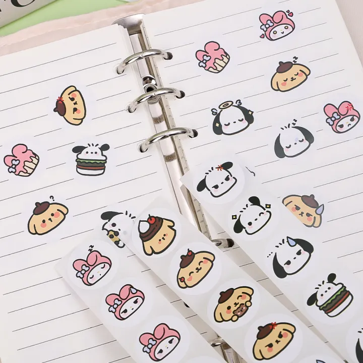 200Pcs/Roll%20Sanrio%20Mymelody%20Kuromi%20Cartoon%20Sticker%20Hand%20Account%20Stationery%20Cute%20Kawaii%20Toys%20Gifts%20Decoration%20Stickers%20-%20Image%202