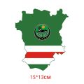 【Mary DAI Store】Tri Mishki 15*13cm Chechen Republic Ichkeria map car sticker Decals Motorcycle Accessories Stickers.