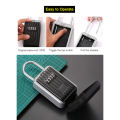 Migeet Key Safe Box with Dustproof Cover No Need to Install 4-Digit Combination Password Outdoor Key Storage Box Key Padlock Case Resettable Code Key Holder.