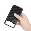 Minimalist Card Holder RFID Blocking Carbon Fiber Slide Wallet For Men Women Male Female Card Money Case Purse. 