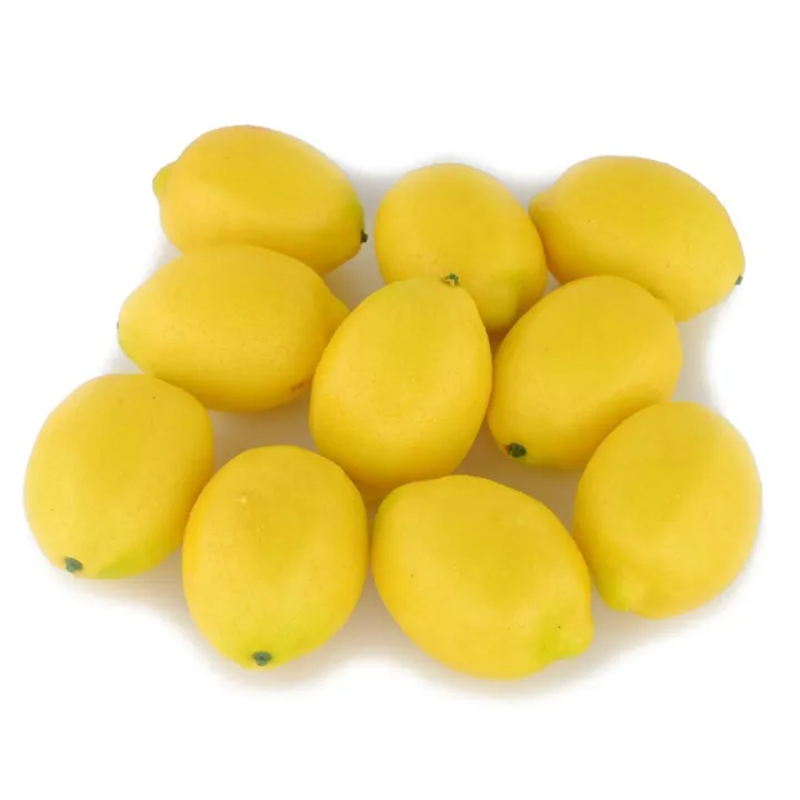 Durable%20Fake%20Fruit%20Home%20House%20Kitchen%20Party%20Decoration%20Artificial%20Lifelike%20Simulation%20Yellow%20Lemon%2010pcs%20Set%20-%20Image%204
