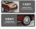1:24 Mercedes Maybach S680 Diecast Alloy Car Luxurious Simulation Toy Vehicles Metal Car 6 Doors Open Model Car Sound Light Toys For Gift.