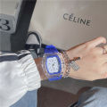Teen boys' trendy black technology tonneo watches, casual fashion personality, Korean simple and cool watches. 