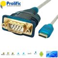 Prolific PL2303 DB9 to USB-A USB-B USB-C Micro USB RS232 Serial Cable for Tablet Laptop PLC to MCU CPU Control or Communication. 