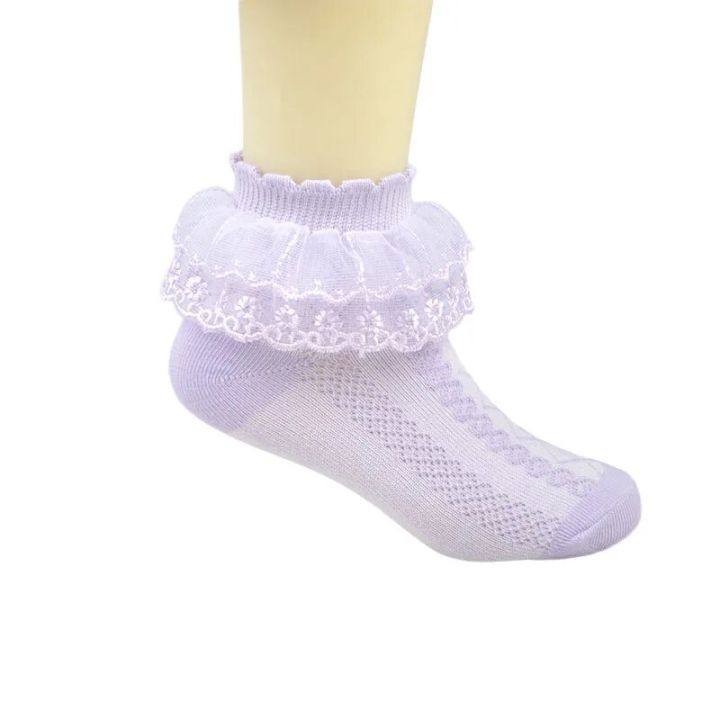 3Pairs%20Cotton%20Eyelet%20Flower%20Socks%20Toddler%20Baby%20Child%20Girls%20Ruffle%20Lace%20Ankle%20Cotton%20Dress%20Socks%20Princess%20Summer%20-%20Image%207