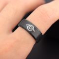 Temu Hot Selling Source Naruto Stainless Steel Ring Anime Same Titanium Steel Ring Male and Female Couple Ring.